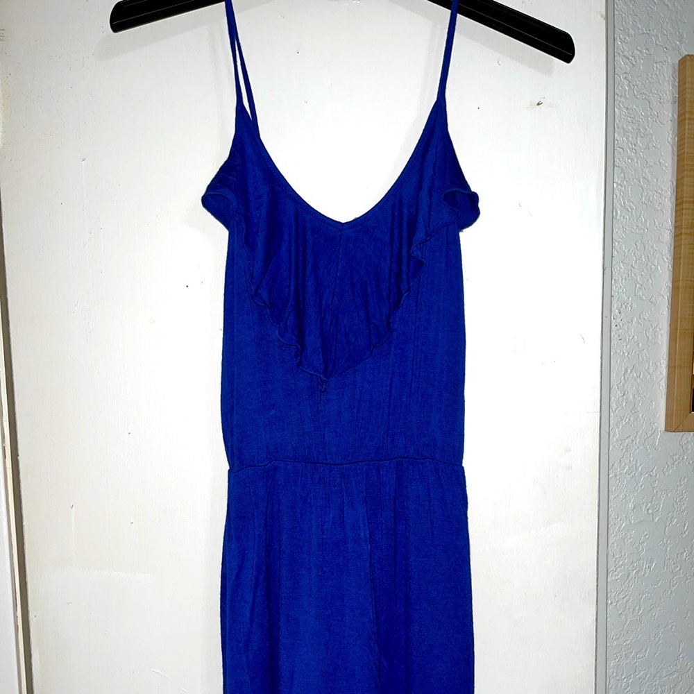 Spaghetti Strap Blue Dress
